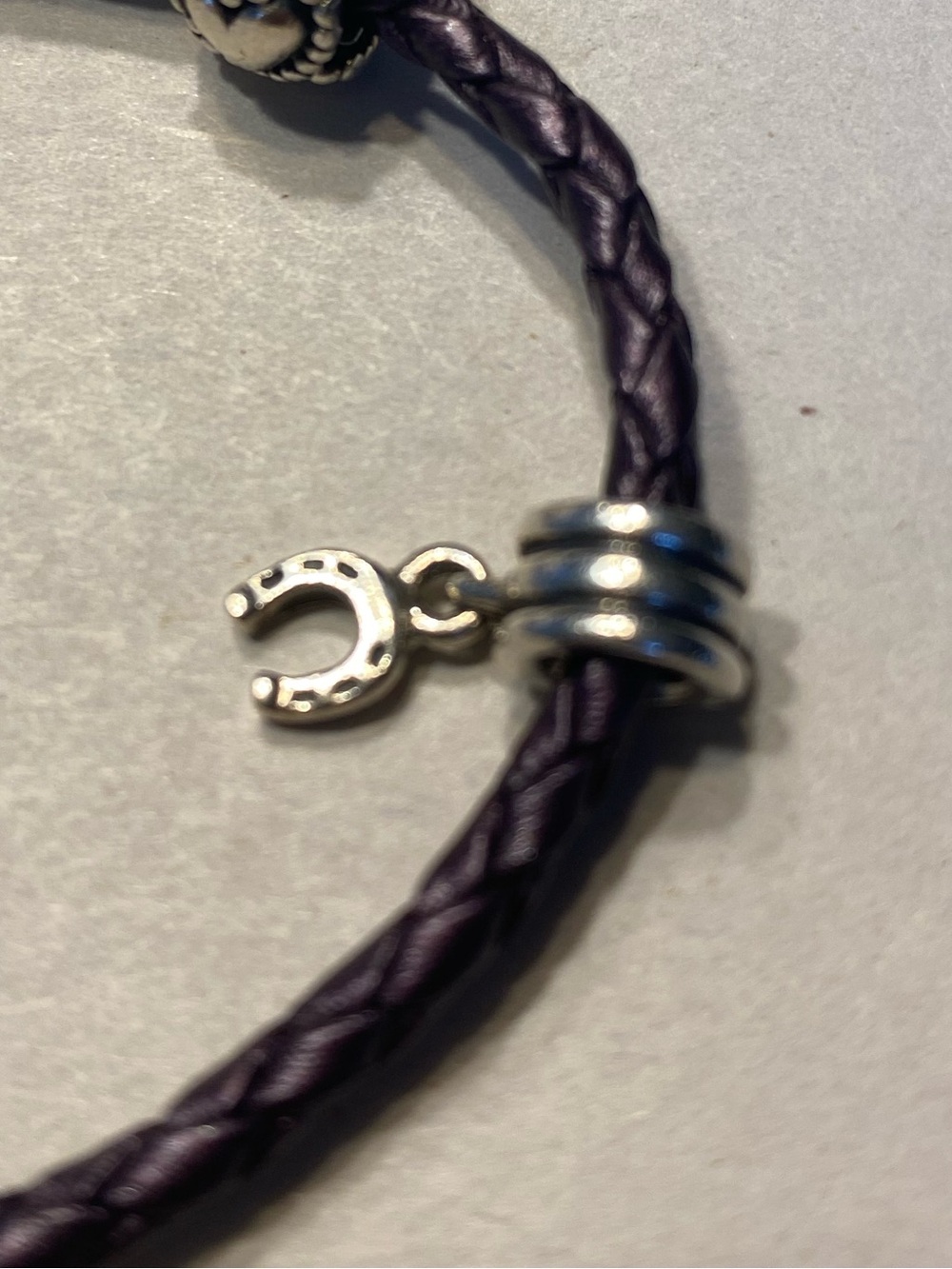Authentic Pandora Retired Silver Lucky Horseshoe Dangle Charm 790259 ALE 925